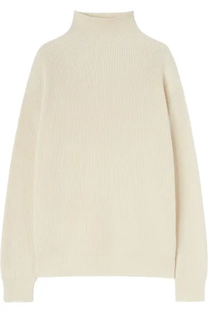Jil Sander Ribstrikket trøje med rullekrave