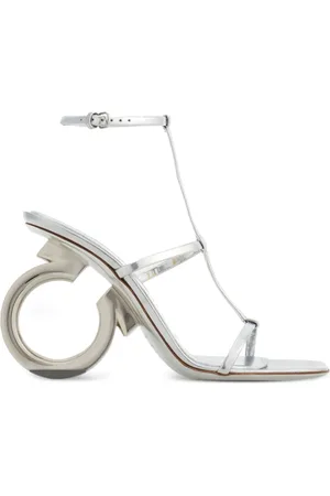 Salvatore Ferragamo Elina 105mm sandaler med metallisk finish