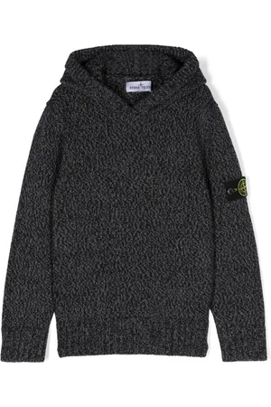 Stone Island Trøje med kompasmærke og hætte