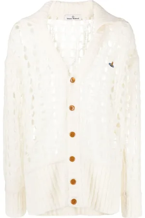 Vivienne Westwood Cardigan i løs strik med broderet logo