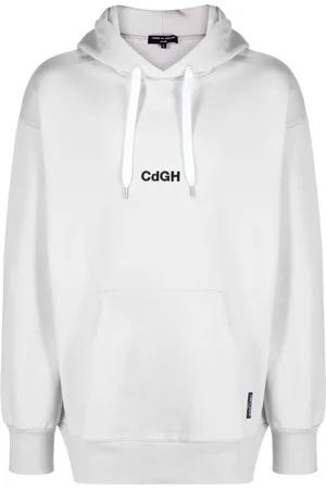 Comme des Garçons Hættetrøje med broderet logo og sænket skulder