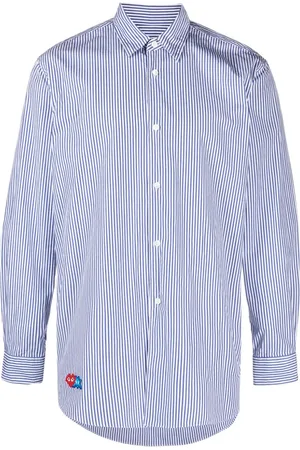 Comme des Garçons X Invader Pixel-patch stribet skjorte