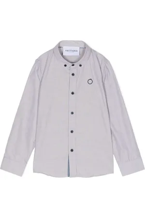 Trussardi T-shirt med broderet logo og meleret effekt
