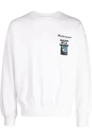 Musium Div. Sweatshirt i jersey med malerprint
