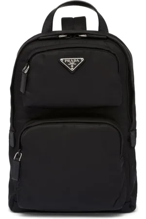 Prada Rygsæk med trekantet logo og emalje