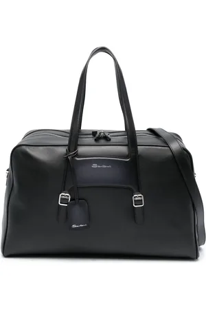 santoni Holdall i læder med logotryk