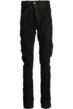 11 BY BORIS BIDJAN SABERI Skinny-bukser med sænket skridt og slitageeffekt