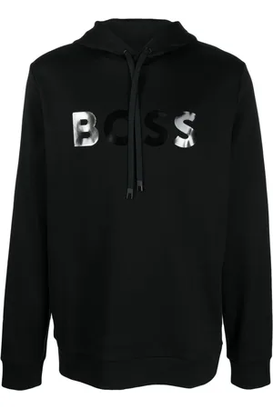 HUGO BOSS Hættetrøje med løbesnor og logo