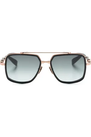Balmain BPS 108E solbriller med firkantet stel og graveret logo