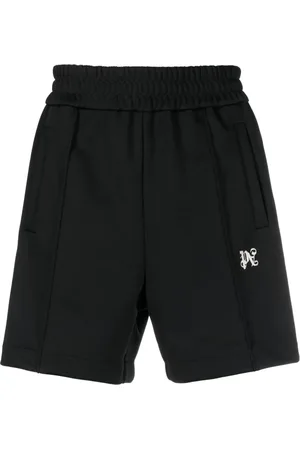 Palm Angels Stribede træningsshorts med monogram-broderi