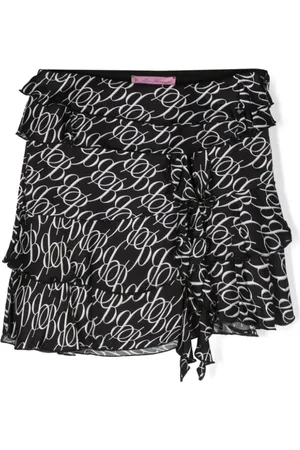MISS BLUMARINE Kort nederdel med monogramtryk
