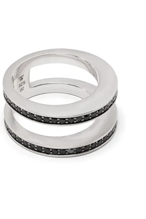 TOM WOOD Vault Double Black Spinel slip-on-ring