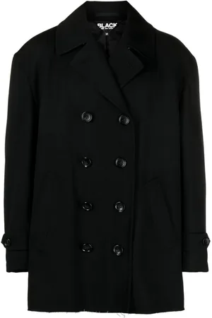 Comme des Garçons Dobbeltradet frakke med slitageeffekt