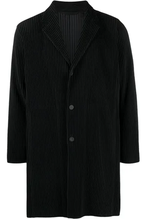 Issey Miyake Lang plisseret frakke