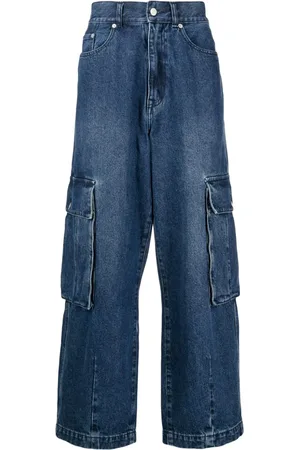 FIVE CM Jeans med elastisk talje og lige ben