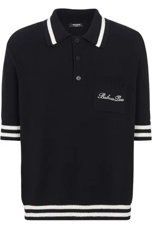 Balmain Polo med striber og logobroderi