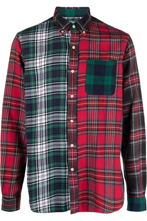 Ralph Lauren Ternet flannel-skjorte med patchwork