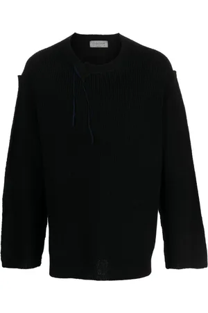 YOHJI YAMAMOTO Trøje med asymmetrisk hals og sænket