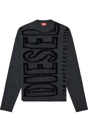 Diesel Intarsia-strikket uldtrøje med K-Floyd-logo