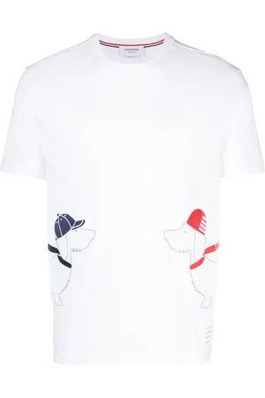 Thom Browne T-shirt med korte ærmer og grafisk tryk