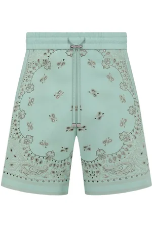 AMIRI Lædershorts med bandana-tryk