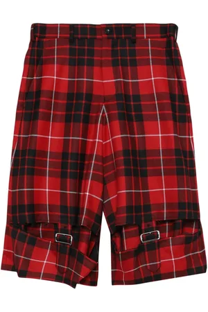 Comme des Garçons Skotskternede uldshorts