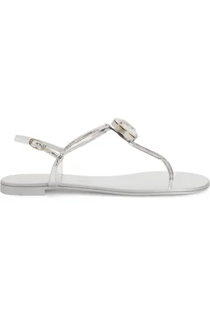 Giuseppe Zanotti Flade Anthonia sandaler med metallisk effekt