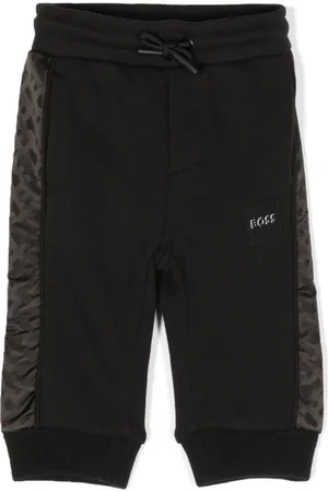 HUGO BOSS Joggingbukser med løbesnor og logomærke
