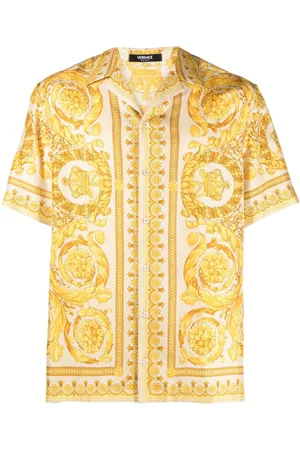VERSACE Silkeskjorte med baroktryk