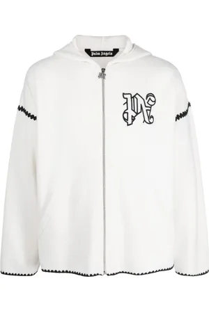 Palm Angels Hættetrøje med monogram-broderi og lynlås