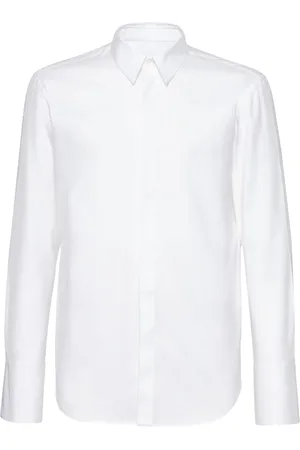Salvatore Ferragamo Oxford-skjorte i poplin med skjult lukning