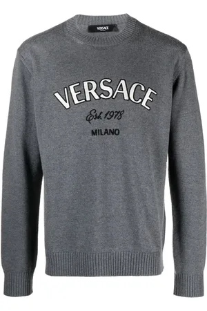 VERSACE Milano Stamp uldtrøje med broderi