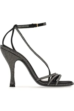 Salvatore Ferragamo 105mm sandaler i læder med krystaludsmykning