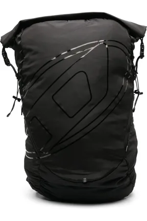 Diesel Rygsæk med logotryk og mesh panel