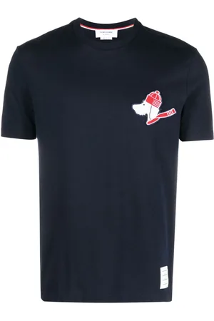 Thom Browne Kortærmet T-shirt med Hector-mærke