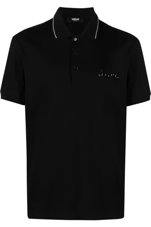 VERSACE Nautical polo med logo-udsmykning