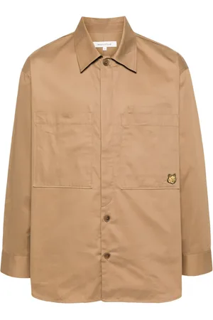 Maison Kitsuné Gabardine-skjorte med rævehoved