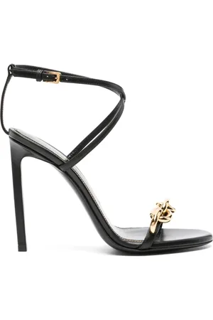 Tom Ford 105mm sandaler i læder med kædedetalje