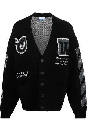 OFF-WHITE Intarsiastrikket uldcardigan