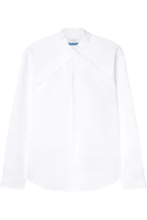 OFF-WHITE Skjorte med krydset krave
