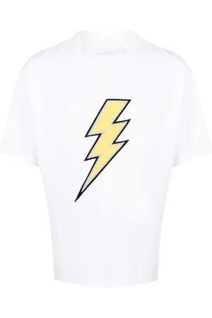 Neil Barrett T-shirt med lynbroderi