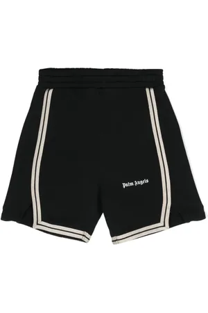 Palm Angels Stribede shorts med logo-detalje