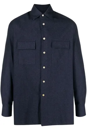 Kiton Skjorte med filtet finish