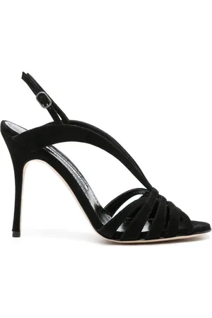 Manolo Blahnik Sardina 10mm sandaler i ruskind