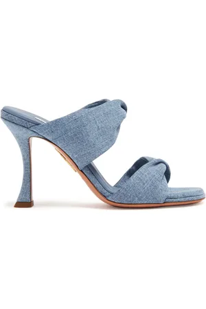 Aquazzura Twist 95mm sandaler i denim