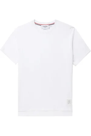 Thom Browne Kortærmet T-shirt med slids i siden og afslappet pasform