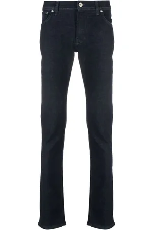 corneliani Jeans med logo-applikation og lige ben