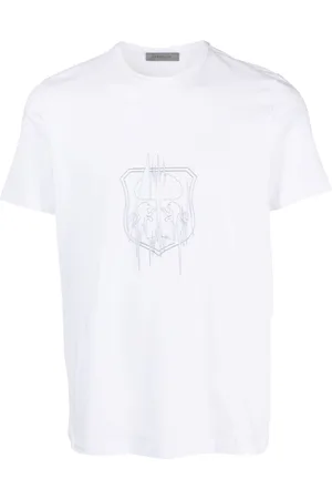 corneliani T-shirt med rund hals og logotryk