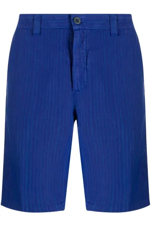 120% Lino Stribede Bermuda-shorts i hør