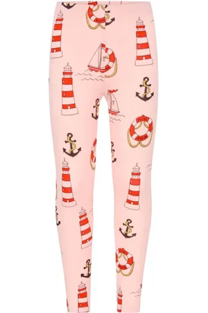 Mini Rodini Leggings med elastisk talje og fyrtårn-tryk